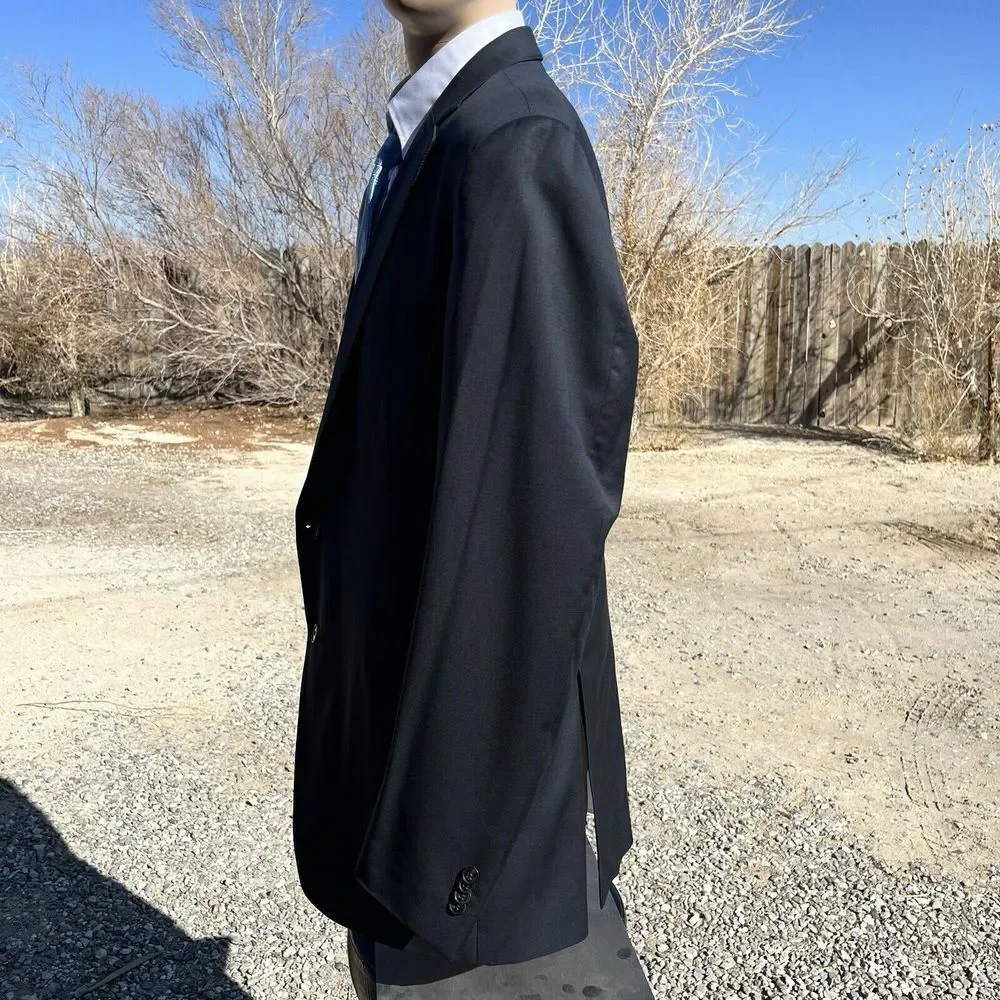 Peter Millar Aqua Nanoluxe Mens (44) formal business blazer navy blue two button